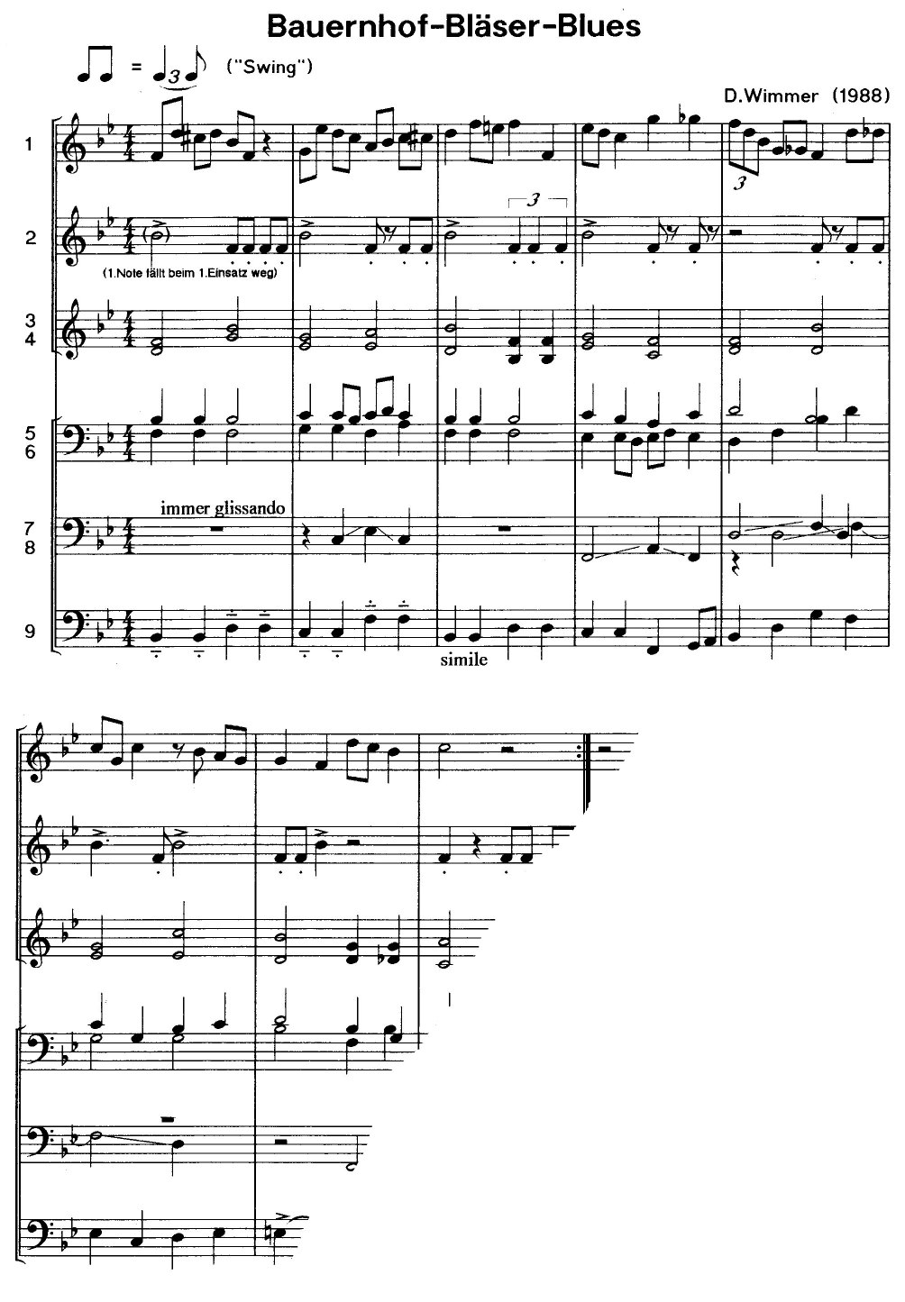 Bauernhof-Blser-Blues