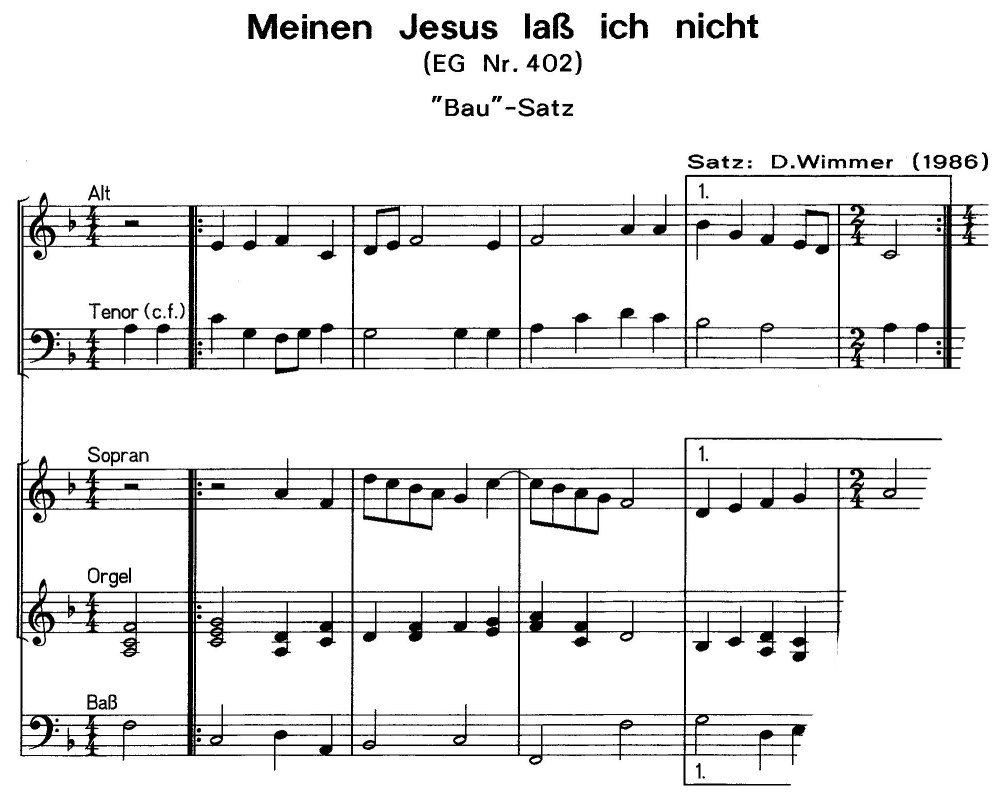 Meinen Jesus lass ich nicht