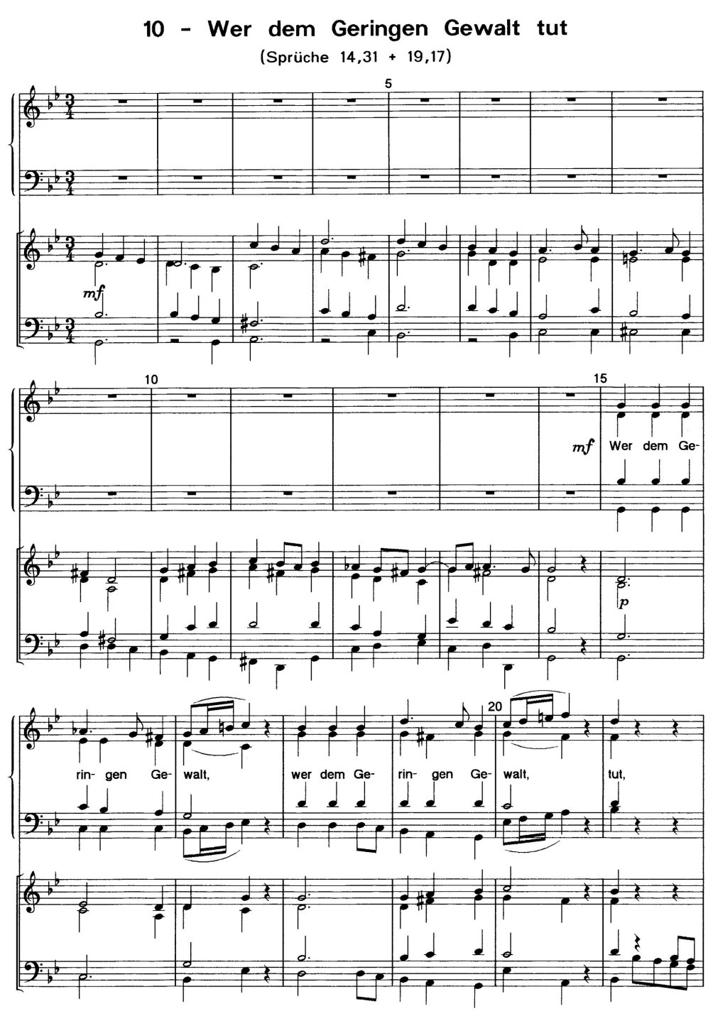 Wer dem Geringen Gewalt tut